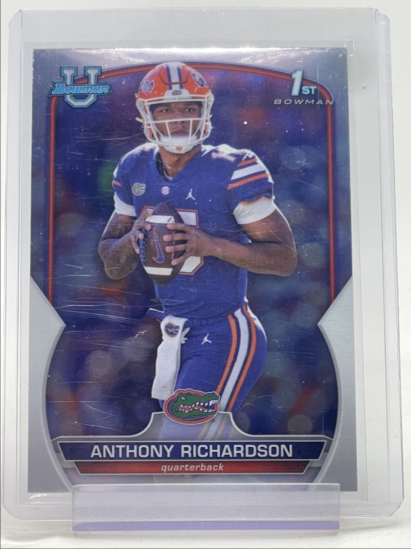ANTHONY RICHARDSON 2022 BOWMAN UNIVERSITY CHROME 1ST FOOTBALL #65 Q2265