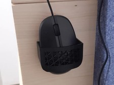 Wall Mount Holder for Standard Mouse – Plastic Clip Bracket for Desk Storage