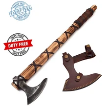 Ragnar Lothbrok Viking Axe Battle Ready Bearded Hatchet Axe Carbon Steel Gift.