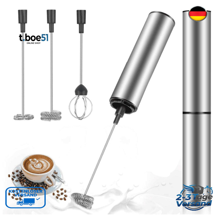 MOSUO USB Milchaufschäumer Doppelter Quirl 2 Geschwindigkeiten 3
