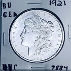 1921 BU GEM MORGAN SILVER DOLLAR UNC MS+++ U.S. MINT RARE COIN 9884