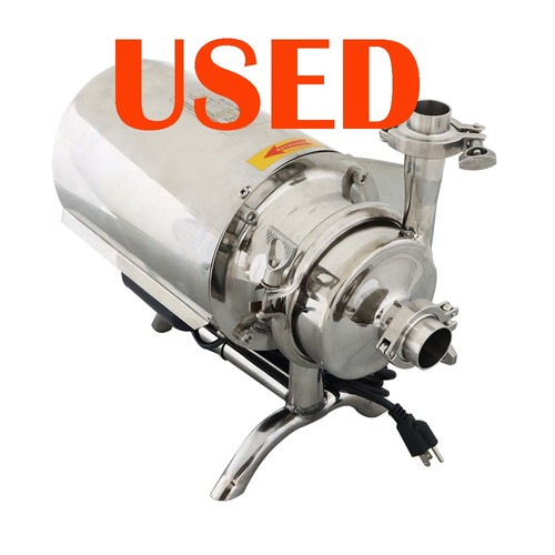 Used! 110V 3T/h Centrifugal Pump Sanitary Beverage Pump 304 SS for Liquid 0.75KW