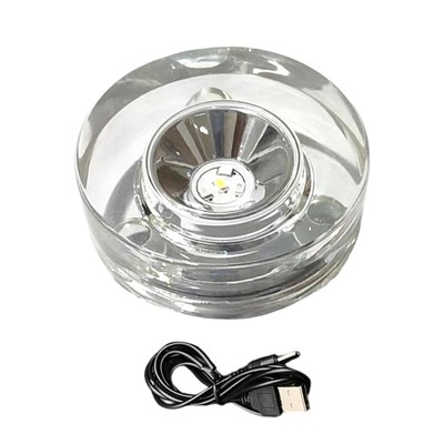 7 Color LED Lighted Exhibition Stand USB Powered ABS Materials for Art Displays