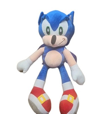 Sonic The Hedgehog 18  Plush Blue Backpack Small Zipper Pocket Bag Adjustable #j