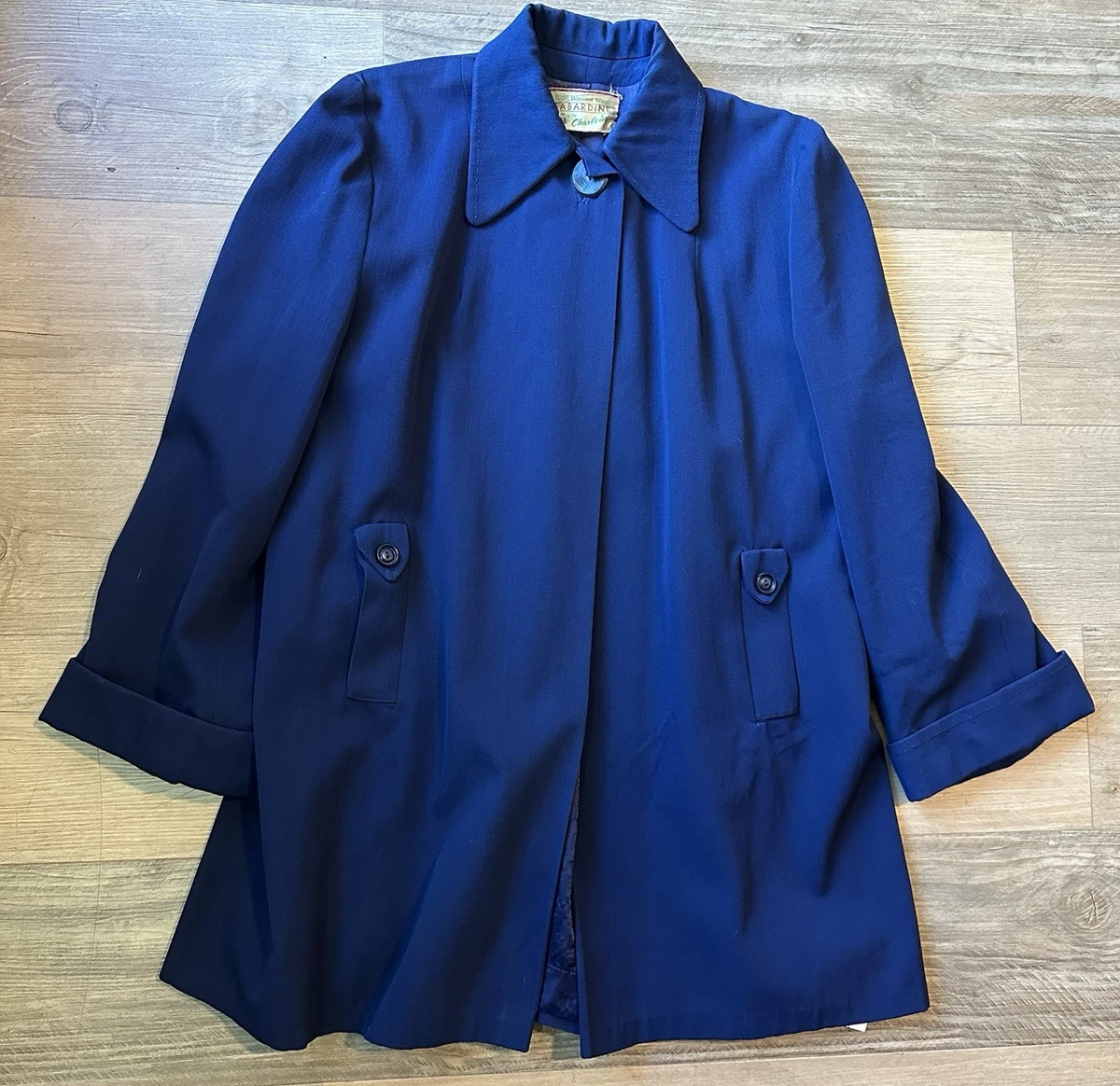 Gabardine Blue Vintage Coats, Jackets & Vests for Women for sale