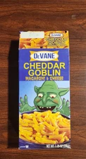 Open Box Of Cheddar Goblin Macaroni And Cheese