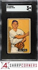 1951 BOWMAN #78 EARLY WYNN HOF SGC 3