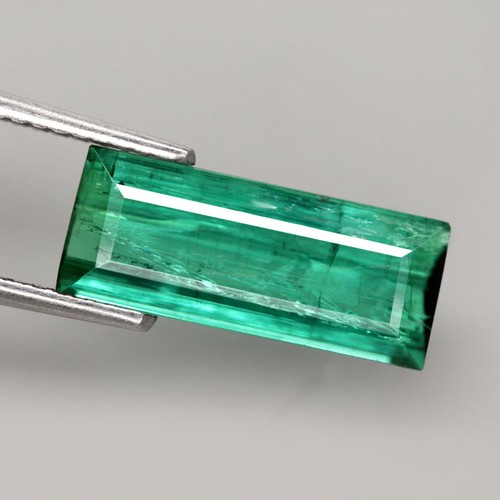 3.23Ct. Natural Gemstone Tourmaline Indicolite Blue Emerald Cut Mozambique Rare! - Picture 4 of 7