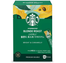 Starbucks Blonde Roast Americano Instant Coffee 50 Sticks 1 Pack
