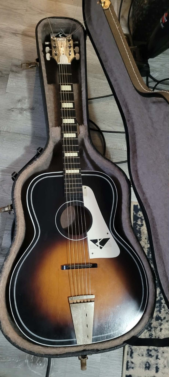 Vintage Kay Guitar Model 5160 Truetone 1958 Flat Top Acoustic