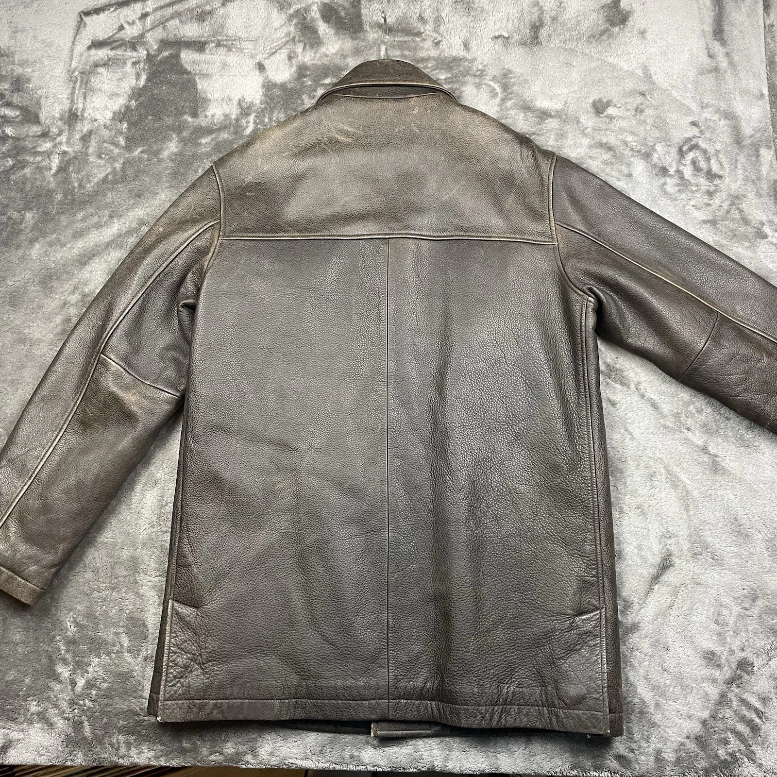 DEAN WINCHESTER SUPERNATURAL BROWN CAR COAT DISTRESSED MEDIUM ROUNDTREE & YORKE image 16