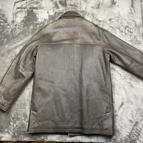 DEAN WINCHESTER SUPERNATURAL BROWN CAR COAT DISTRESSED MEDIUM ROUNDTREE & YORKE image 16