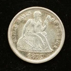 1875 Seated Liberty Dime 10C RAW AU Philadelphia (#SLC00382)