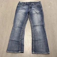 TL Axel Vintage Bootcut Jeans Men’s Size 36x32 Blue Denim Western Retro Style