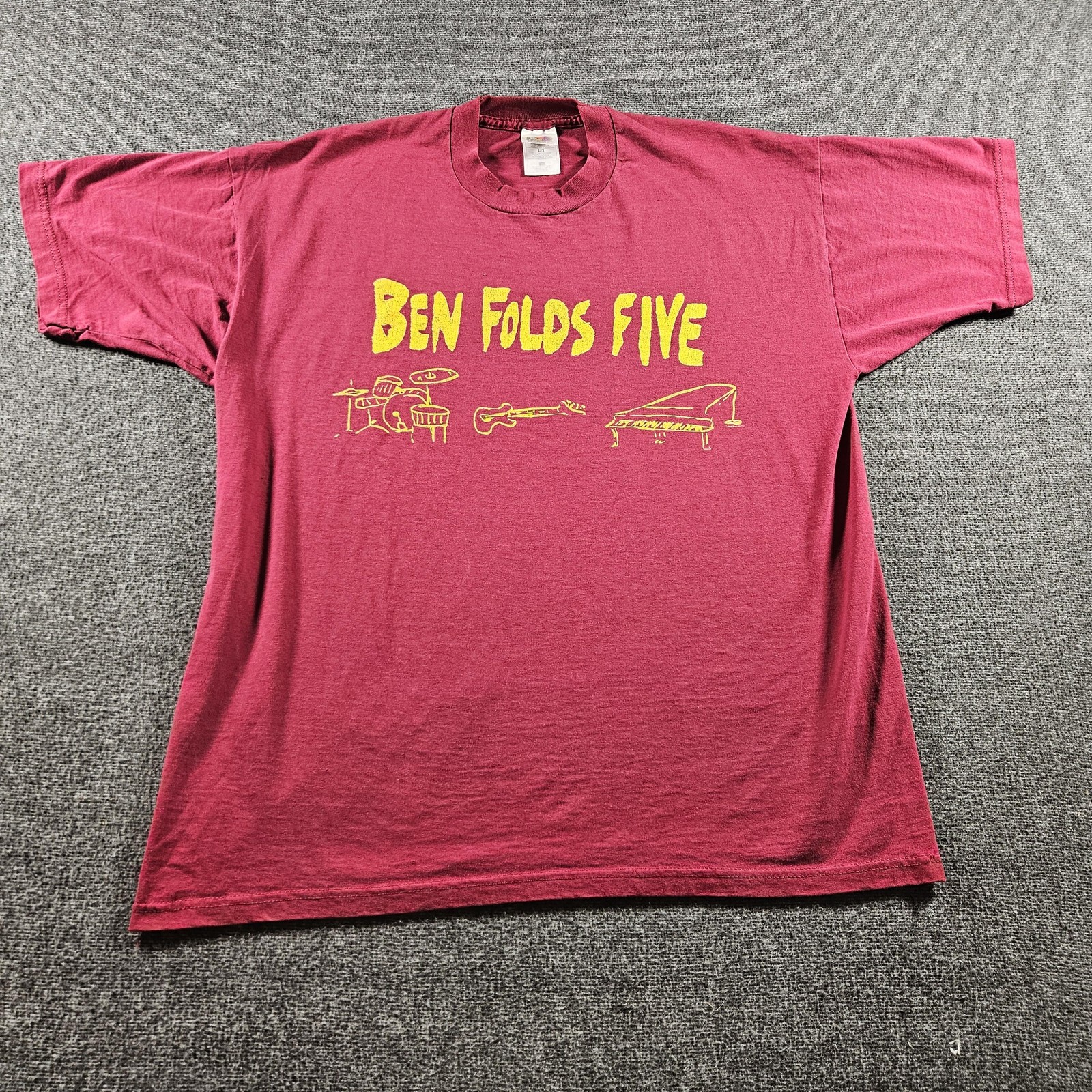 Vintage Ben Folds Five Shirt Mens XL Red Band Graphic Tee 90s
