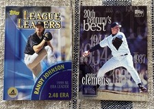 2000 Topps League Leaders Randy Johnson, Pedro Martinez #464, Roger Clemens #235