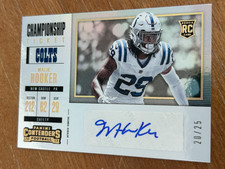 2017 Panini Contenders Championship Ticket - MALIK HOOKER RC Auto #20/25