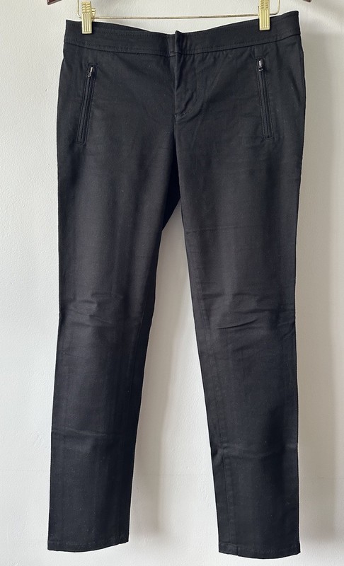 Martin + Osa Women's Slim Pants Size 4 Black Cotton Stretch Zip Pockets