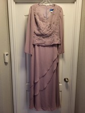 Jade by Jasmine Embroidered Beaded Lavender Mother of Bride Gown Dress Size 10