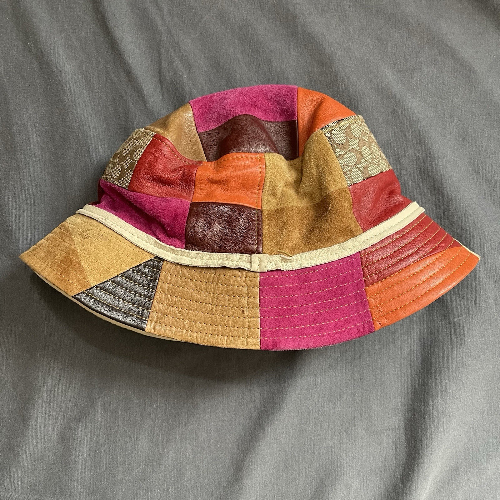 Coach Patchwork Bucket hat Size Small - image 3