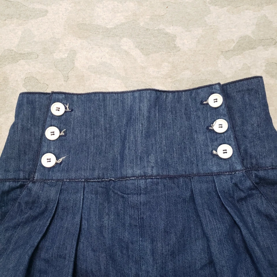 Pantalones Cortos Dolce Gabbana Mujer 40 Azul Cremallera Trasera Foto 3 de 4