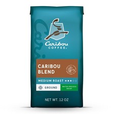 Caribou, Decaf Caribou Blend Premium Medium Roast Ground Coffee, Arabica, 12 oz