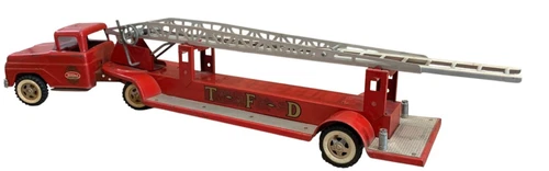 1954 Tonka No 5 Aerial Ladder Fire Truck Pressed Steel Vintage MFD