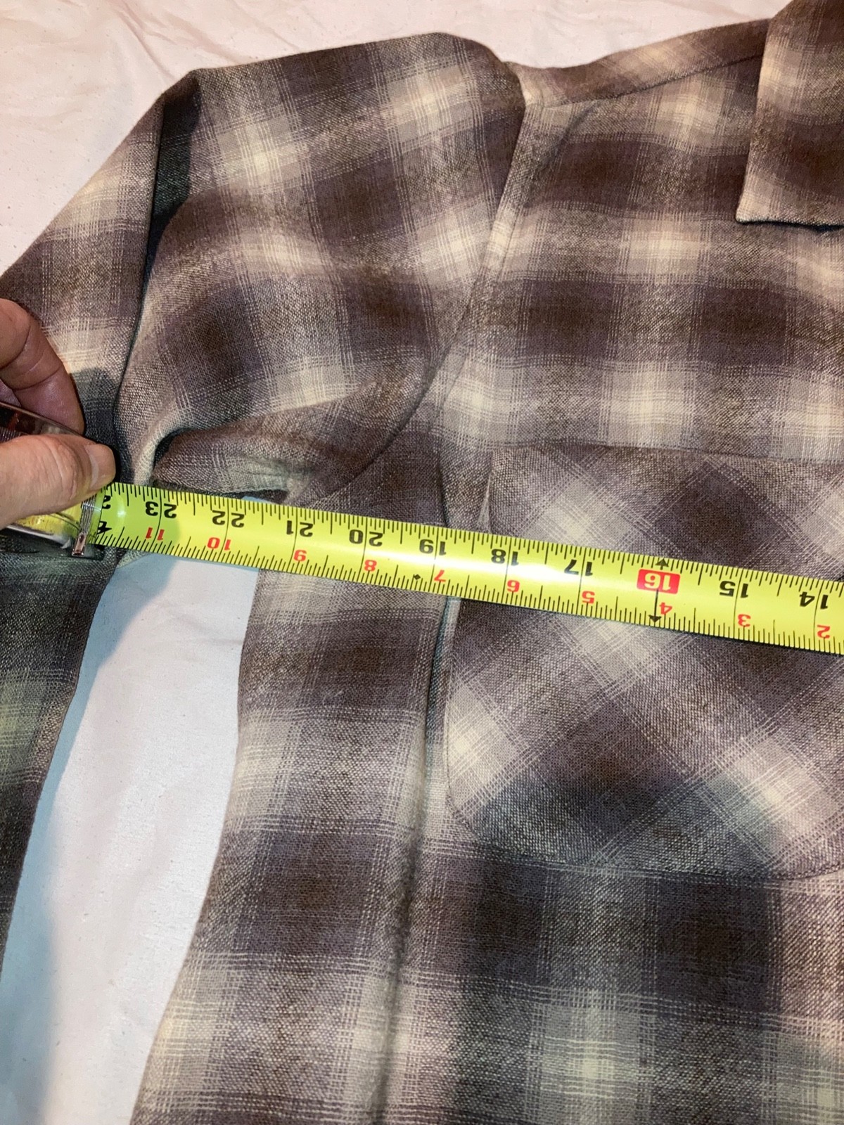 Vintage 1960 Pendleton Wool Loop Collar Board Shi… - image 8