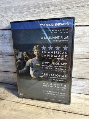 New! The Social Network Two-Disc Collector's Edition (DVD) Sealed Ships Free
