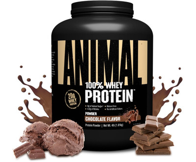 Animal 100% Whey Protein Chocolate 4lb BCAA Low Sugar Blend