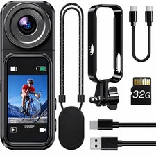 Mini Body Camera, 32GB Thumb-Size Wearable with Touch Screen, W2