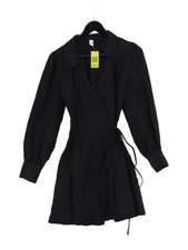 & Other Stories Wrap Midi Dress S in Black