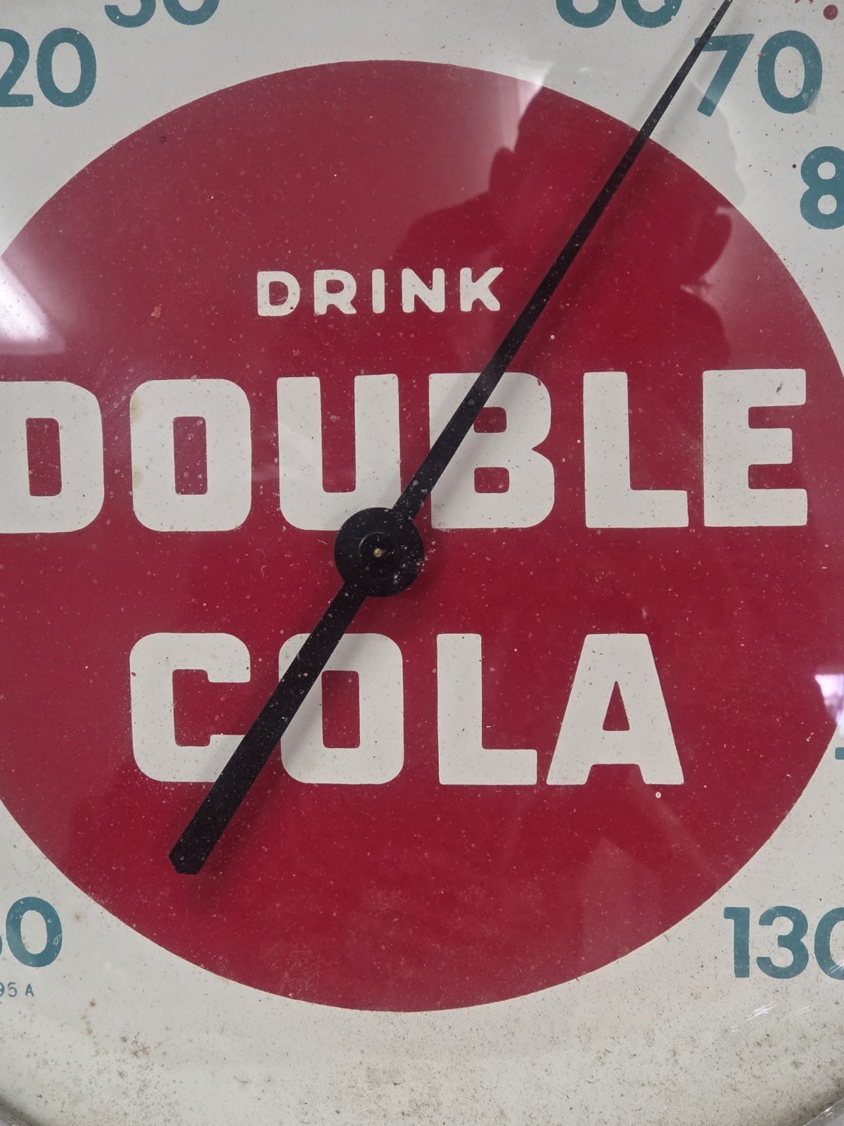 Vintage 1950s 12" Drink Double Cola Soda Advertising Glass Thermometer 495a USA