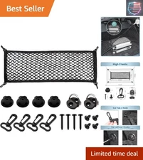 Double-Layered Storage Cargo Net for Secure Trunk Organization - 35.4" x 11.8"