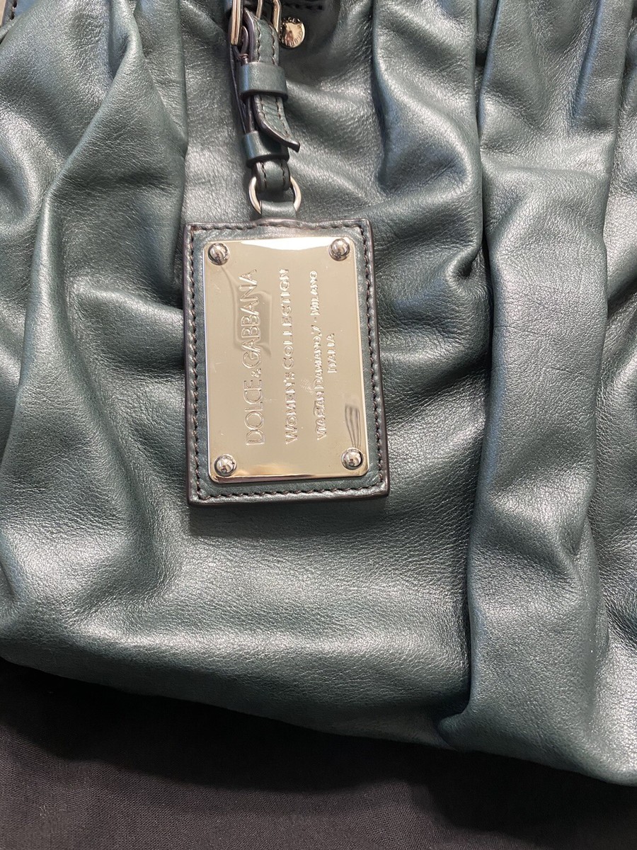 Authentic Green Leather DOLCE & GABBANA Miss Curly Handbag Authentic Green Leather DOLCE & GABBANA Miss Curly Handbag