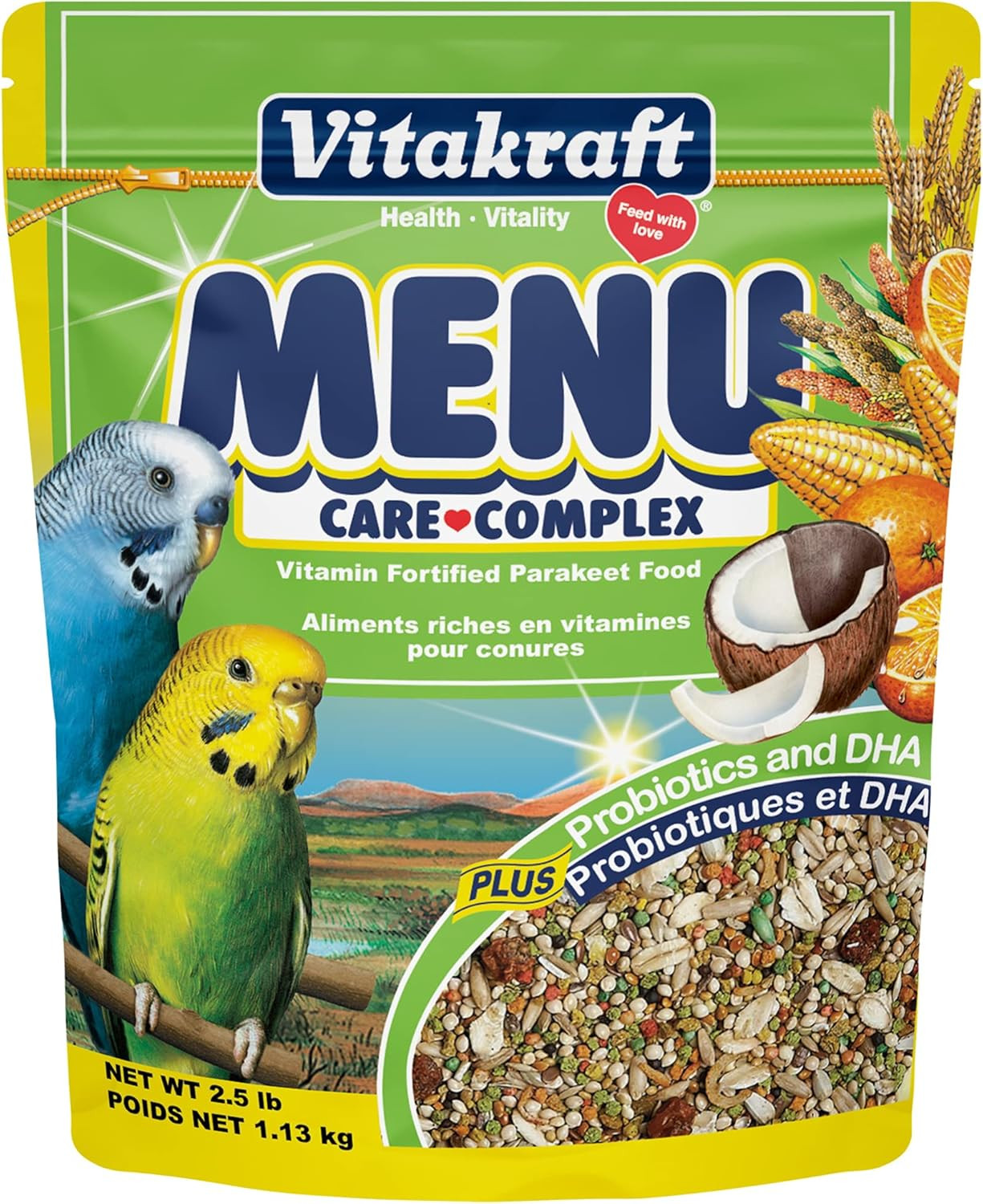 - Vitamin-fortified - Daily Pet Bird Food,