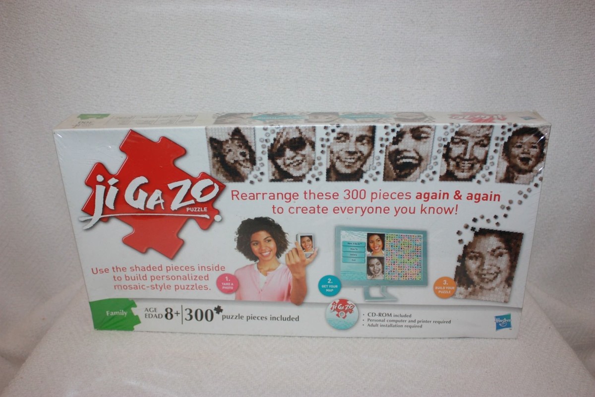 JiGaZo Personalized Mosaic-Style Puzzle 300 Piece w/ CD-ROM~~New