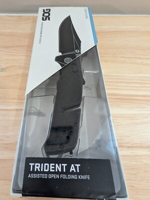 SOG Trident MK3 AT-XR Lock A/O Blackout GRN Folding D2 Steel Knife 11-12-05-41