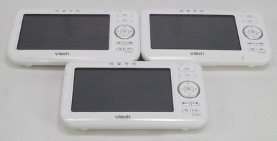 Lot of 3 VTech VM5251 PU White 5-inch Portable Digital Video Baby Monitors