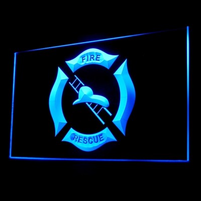 150021 Firefighter Helmet Ladder Protective Display LED Light Neon ...