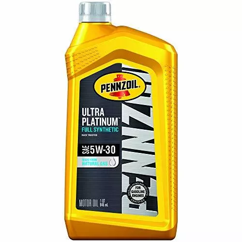 Pennzoil Ultra Platinum Full Synthetic 5W 30 Motor Oil 1 Quart Case of 6 5500