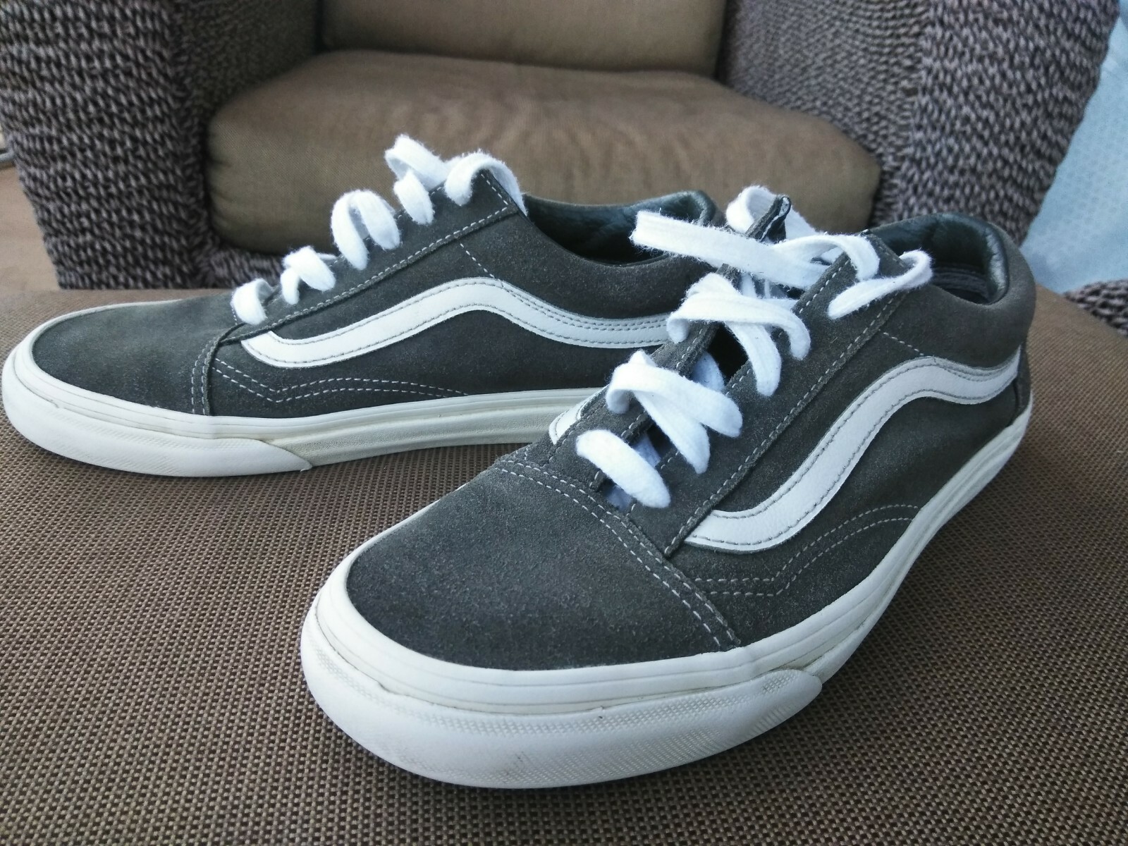 vans old skool platform nere e bianche