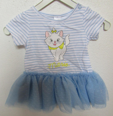 Aristocats Baby-Kleid weiß blau GR.68  NEU mit Etikett