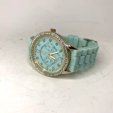 Charming Charlie Women's Wrist Watch Mint Green Gold Rhinestones Fashion