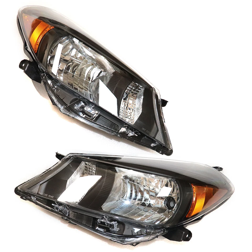 Pair Headlights Set For 2012-2014 Toyota Yaris/Vitz Hatchback NON-Sedan Models Foto 4 de 4