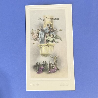   VTG Italy Holy Card Devotional Prayer  PREACHING VIRGIN  AR Dep 180 Mother