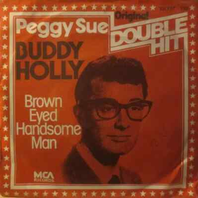 Buddy Holly Peggy Sue / Brown Eyed Handsome Man Vinyl Single 7inch NEAR MINT