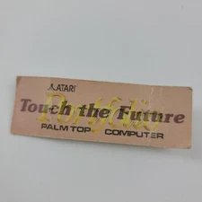 Vintage Atari Touch The Future Palm Top Computer Video Games Button Pin Paper