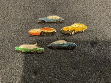 Lot-5 Cars  Advertising Trade Show Pins, Cadillac, Pontiac, Datsun, BMW, Porsche