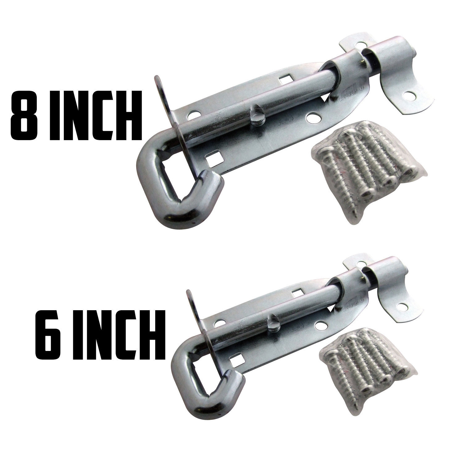 NEW 6/8 INCH HEAVY DUTY PAD BOLT & SCREWS FOR DOORS, GATES AND SECURITY